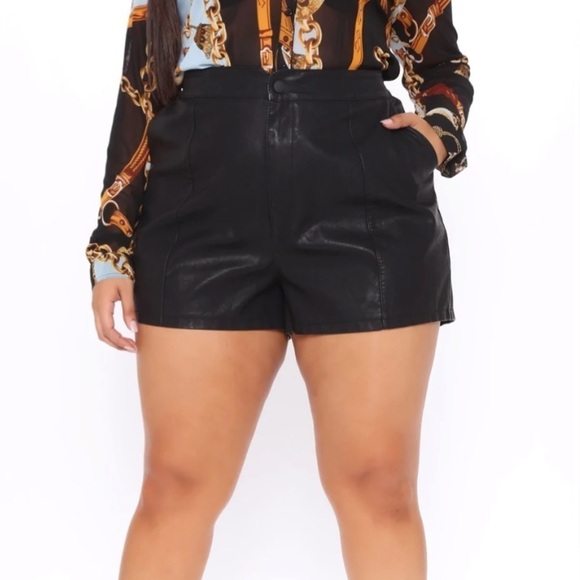 NWT Fashion Nova Callie High Rise Shorts Black 3X - Picture 1 of 10
